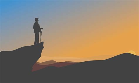 Premium Vector Businessman Climbing Mountain