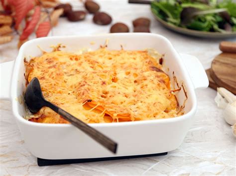 Gratin de butternut au chèvre Recette de Gratin de butternut au