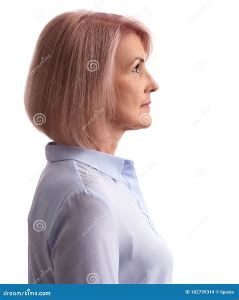 Profile Portrait Of A Old Woman Face Stock Image Image Of Mature