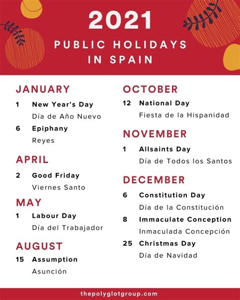 Public Holidays Spain 2021 Public Holidays In Spain 2021 Swhshish