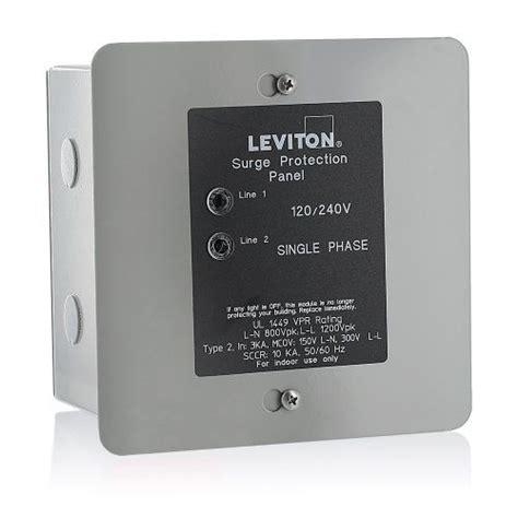 Leviton 511201 120240 Volt Panel Protector 4mode Protection Light