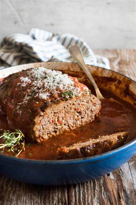 Italian Meatloaf With Marinara Sauce Recipetin Eats