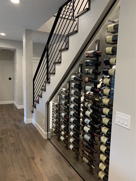 Double Sided Glass Under Stair Wine Storage Unique Wine Cellar Home