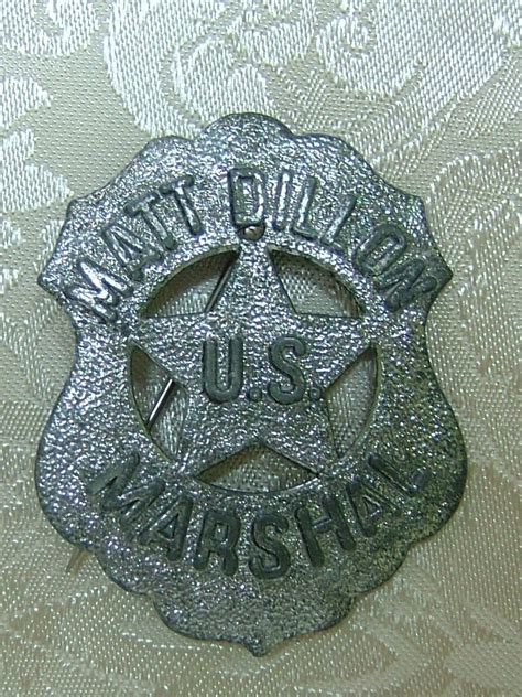 1959 Us Marshall Matt Dillongunsmoke Badge