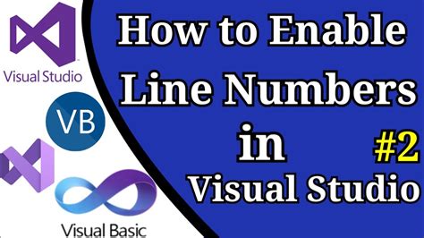 How To Enable Line Numbering In Visual Studio Youtube
