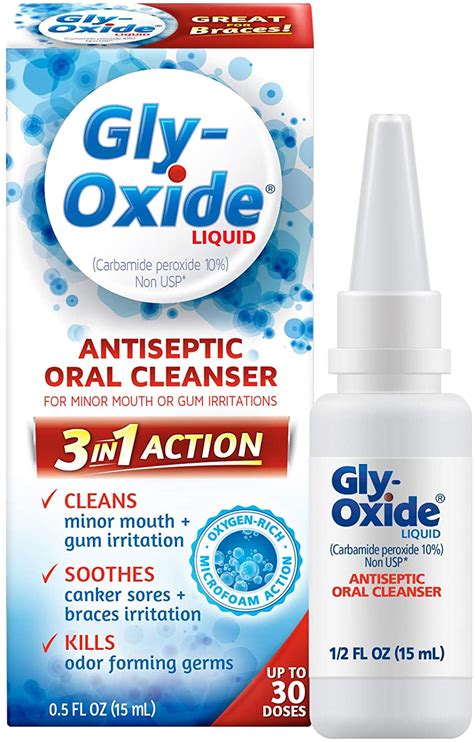 Gly Oxide Alcohol Free Antiseptic Mouth Sore Rinse 05 Oz
