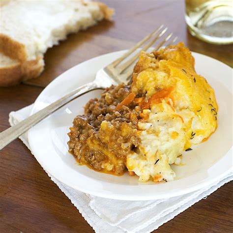 Shepherd's pie is a savory pie with meat filling and mashed potato crust. Simply Gourmet: Shepherd's Pie (lamb) or Cottage Pie (beef)