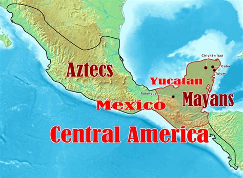 Map Of Aztec Mayan My Favorite Westerns