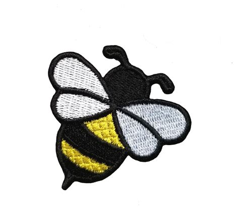 Bumble Bee Fully Embroidered Iron On Patch