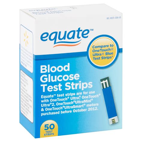 Each time you test, check to make sure the code numbers. Equate Blood Glucose Test Strips, 50 count - Walmart.com ...