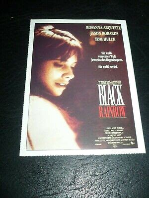 BLACK RAINBOW Film Card Rosanna Arquette Jason Robards Tom Hulce EBay