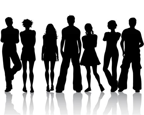 People Silhouettes Vector Illustration Ai Svg Eps