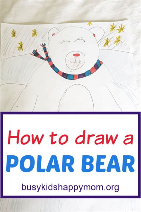 How To Draw A Polar Bear Printable Directed Drawing Activity For Kids