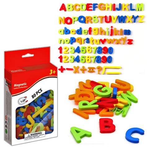 Magnetic Alphabet Magnets Letters Numbers Symbols Toy Set Abc 123