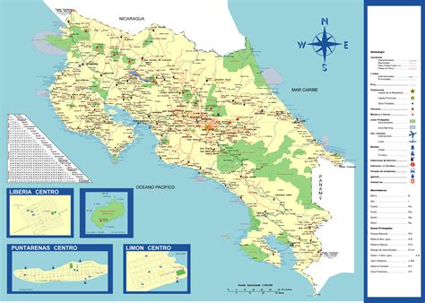 Mapa Politico Costa Rica