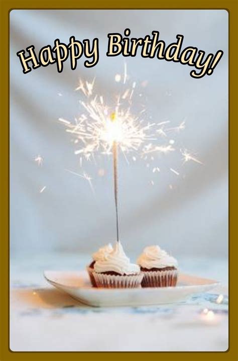 On your day, i wish you better luck for the future. Happy Birthday cupcake sparklers (With images) | Happy ...
