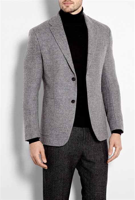 Our Legacy Grey Textured Wool Three Button Rolling Blazer In Gray For