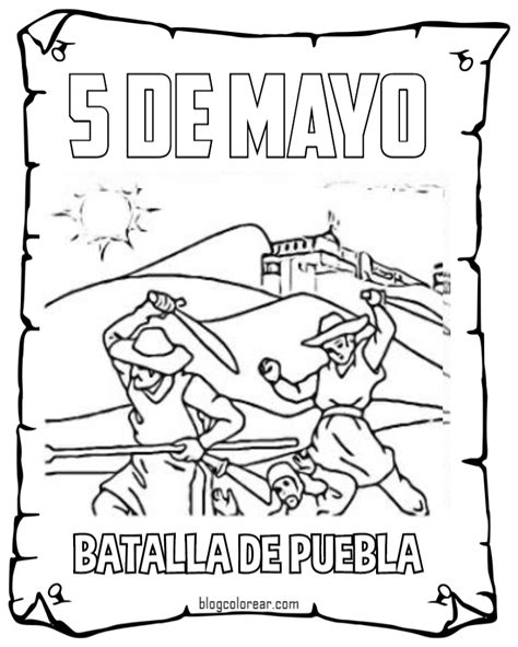 Colorear 5 De Mayo Para Niños México Colorear Dibujos Infantiles