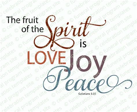 The Fruit Of The Spirit Funeral Bible Verses Word Art
