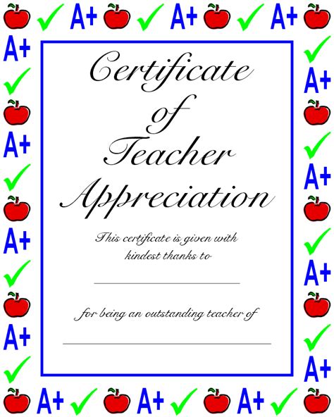 Printable Best Teacher Certificate Template 2023 Calendar Printable