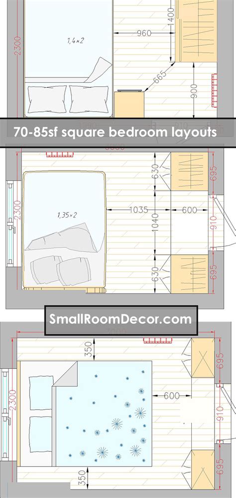 Think about visual privacy from the bedroom door and the windows and. 16 standart and 2 extreme Small Bedroom Layout Ideas [from ...