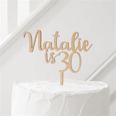 Personalised Cake Topper Wood Create Your Own Inspired By Alma