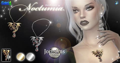 Noctumia Necklace By Jomsims Sims Bijoux Bling