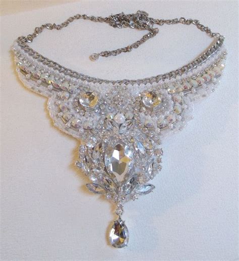 Clearance Fabulous Bib Statement Necklace White Pearls Etsy Canada