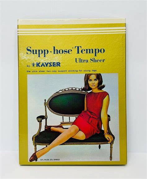 Vintage Kayser Nylon Stockings In Box 1960s Supp Hose Gem