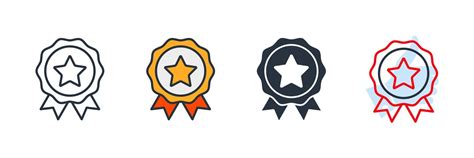 Premium Quality Achievement Badge Icon Logo Vector Illustration
