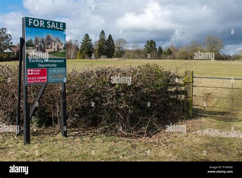 Countryside Land Farm For Sale Sign Uk Hi Res Stock Photography And