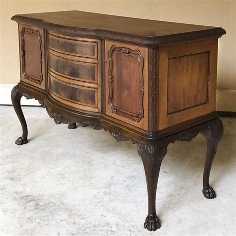Antique English Mahogany Chippendale Low Buffet Sideboard At 1stdibs