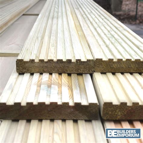 Treated Timber Decking Boards 26x145mm 36m And 48m Long Finished