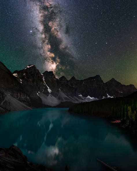 Night Photography Of Moraine Lake Alberta Scott Aspinall