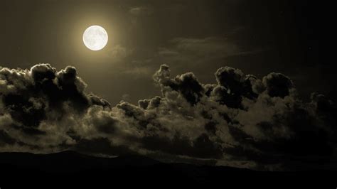 Online Crop Full Moon During Nighttime Landscape Storm Moon Sky