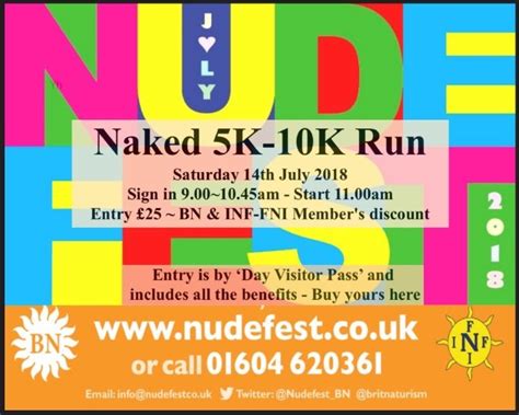 5k 10k run at nudefest south west british naturism