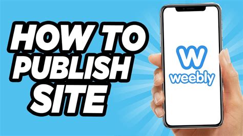 How To Publish A Site On Weebly Quick And Easy Youtube
