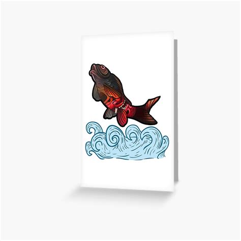 Japanese Yokai Koi Fish Greeting Card For Sale By Stazz233 Redbubble