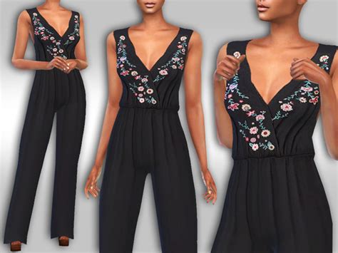 Floral Long Jumpsuit Design By Saliwa Found In Tsr Category Sims 4