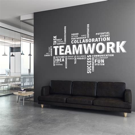 Teamwork Wall Decal Teamwork Decal Office Wall Art Office Decor