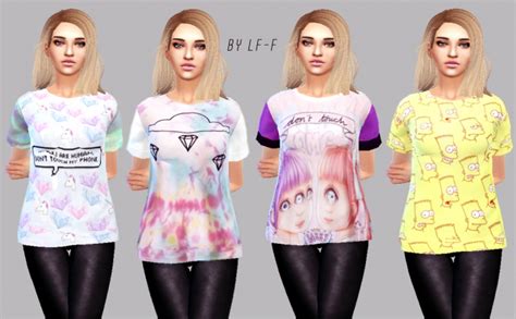Random T Shirts Sims 4 Female Clothes