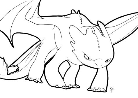 Toothless Lineart By Adzstitch On Deviantart