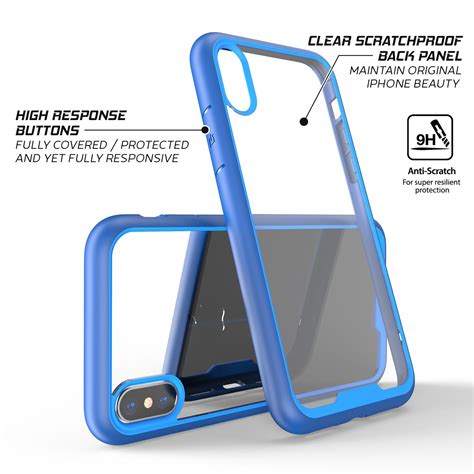 Shockproof Bumper Hard Armor Pc Clear Case Cover For Apple Iphone X 8