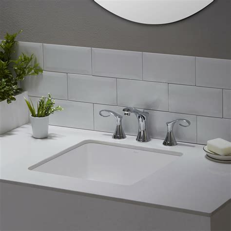 Kraus Elavo™ Ceramic Square Undermount Bathroom Sink With Overflow
