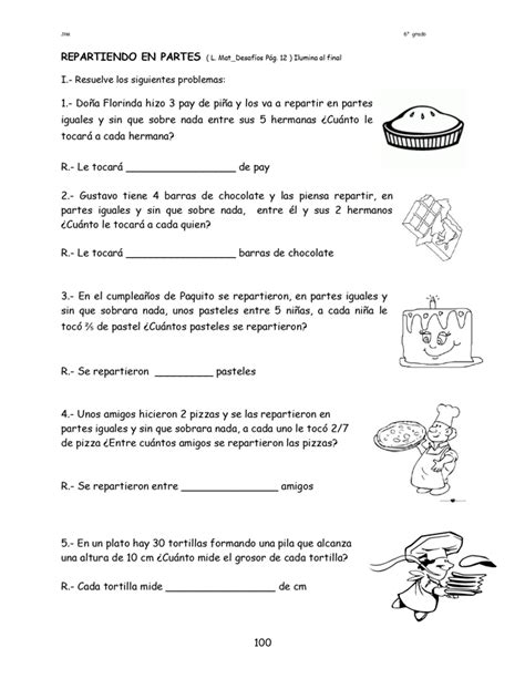 Cuadernillo De Trabajo Matemática 6° Grado Primaria