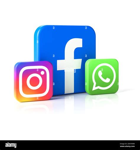 Logos Of The Social Media Companies Facebook Instagram And Whatsapp