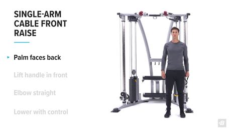 Single Arm Cable Front Raise Exercise Videos And Guides