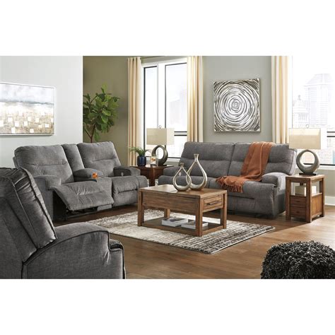 Ashley Coombs 4530247 Contemporary 2 Seat Reclining Power Sofa With Usb