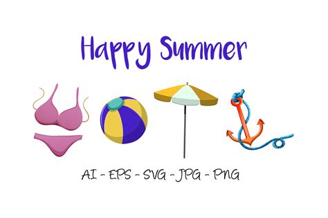 Happy Summer Graphic By Luckygenic · Creative Fabrica