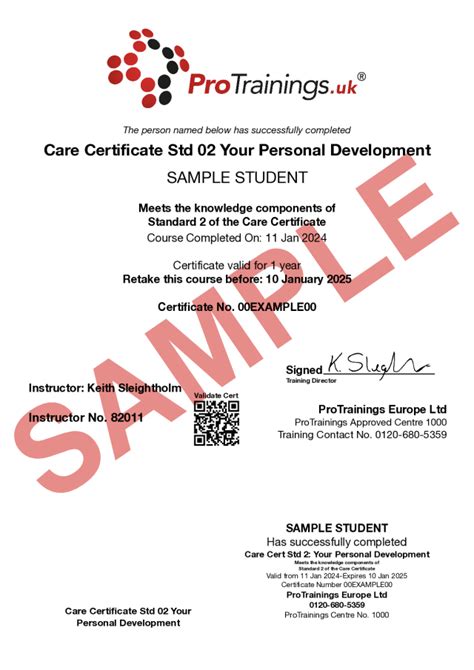 Care Certificate Standard 02 Your Personal Development Course Online